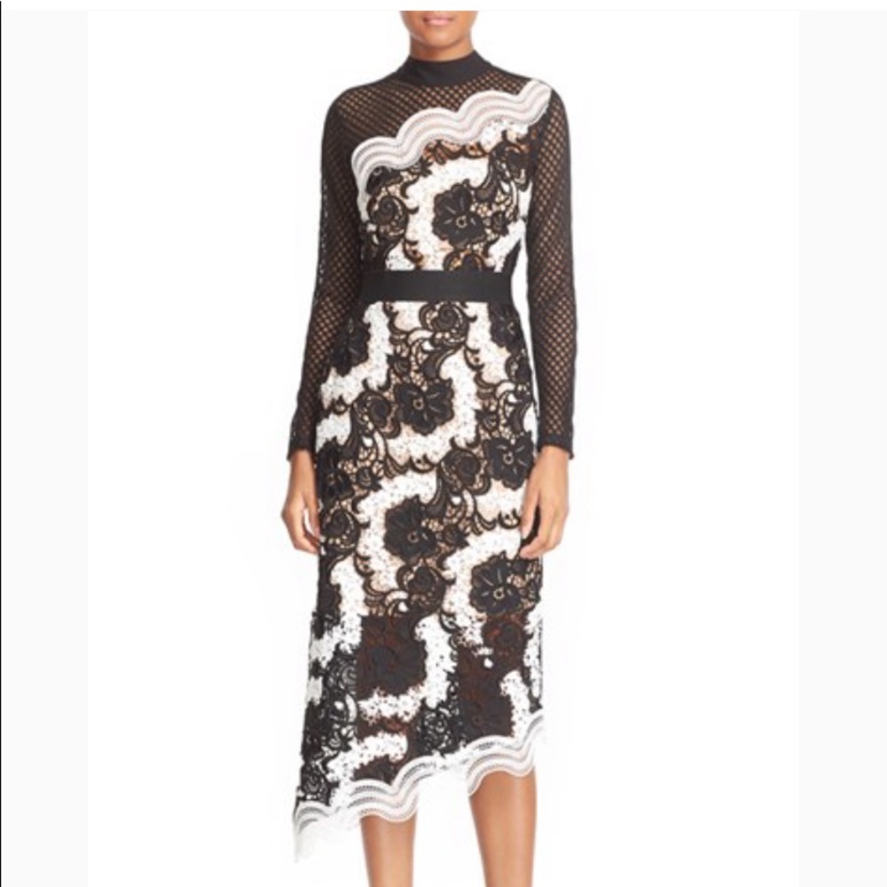 Self portrait stylish evening dress